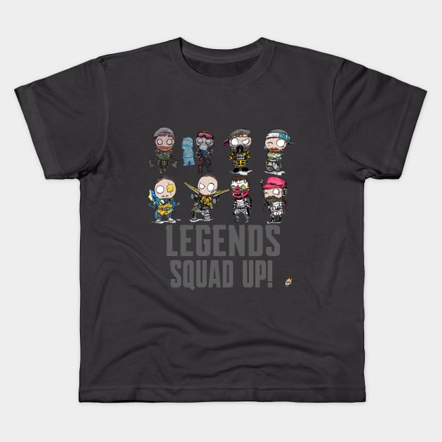 Legends Squad Up Kids T-Shirt by FirefliZERO